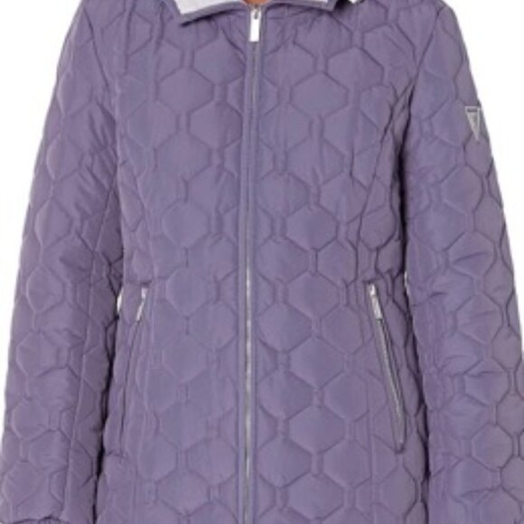 GUESS Women's Short Light-Weight Jacket, QUILTED - Picture 6 of 14